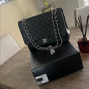 Chanel Black Quilted Shoulder Bag with Chain Strap